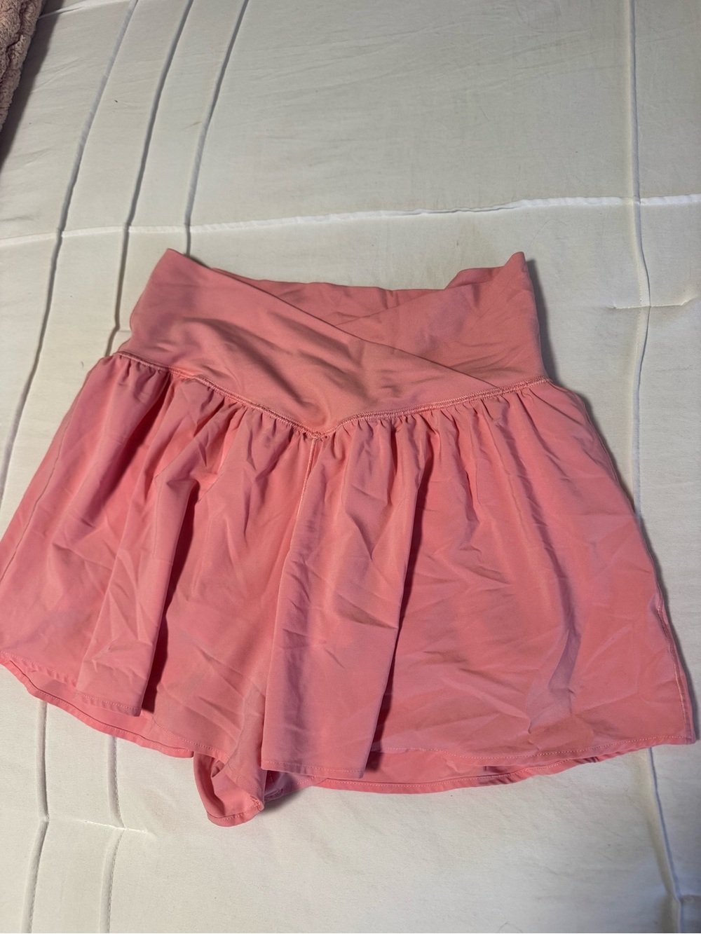 Aerie Offline Women's Pink Athletic Skirt-Shorts with Crossover Waistband